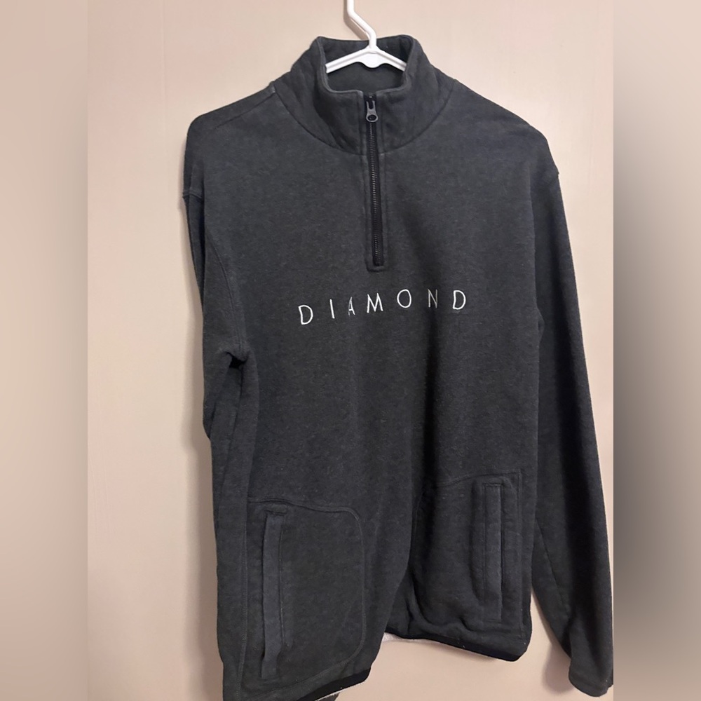 Diamond Supply Co. Dark Gray Zip-Up Sweater
